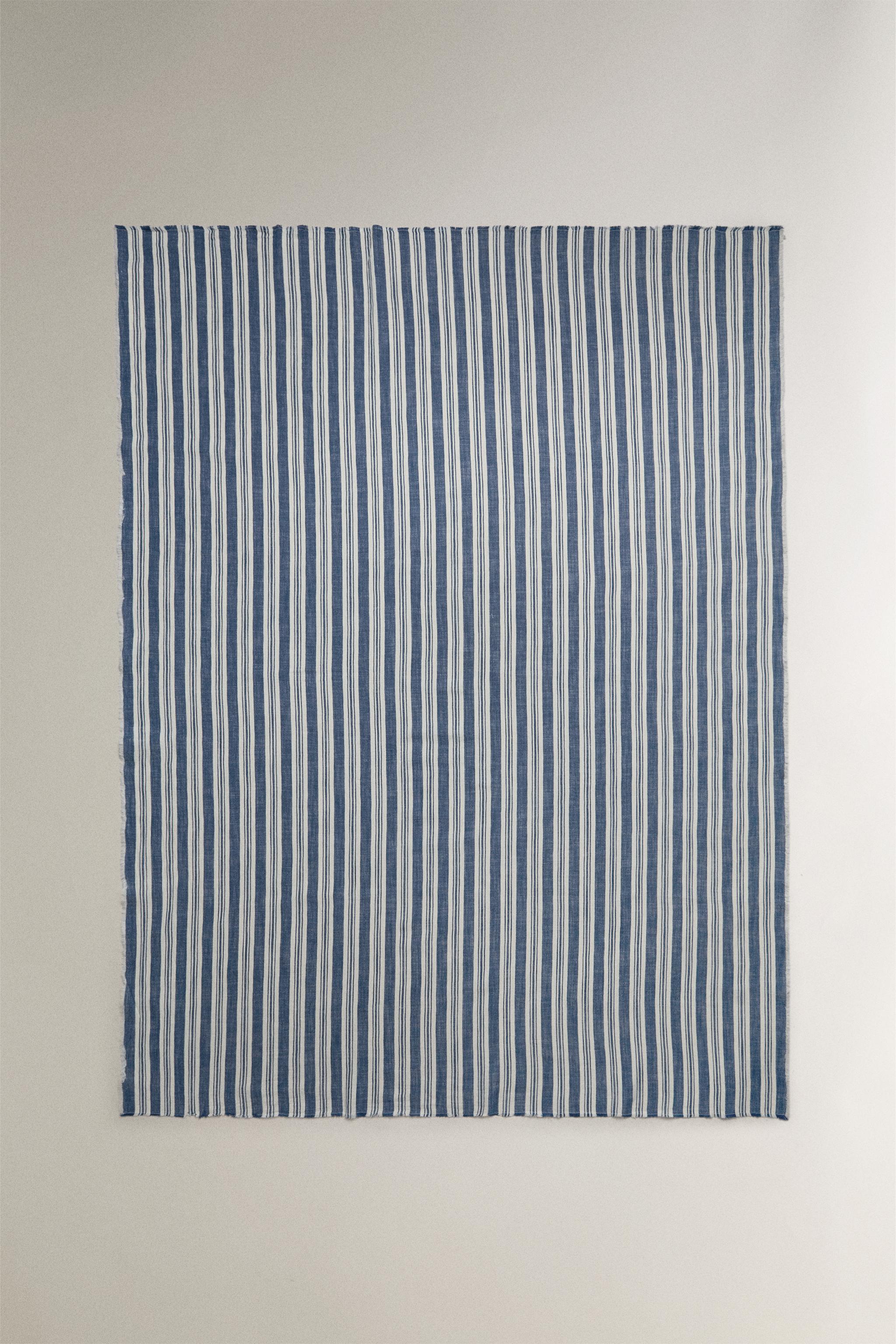 STRIPED COTTON BLANKET